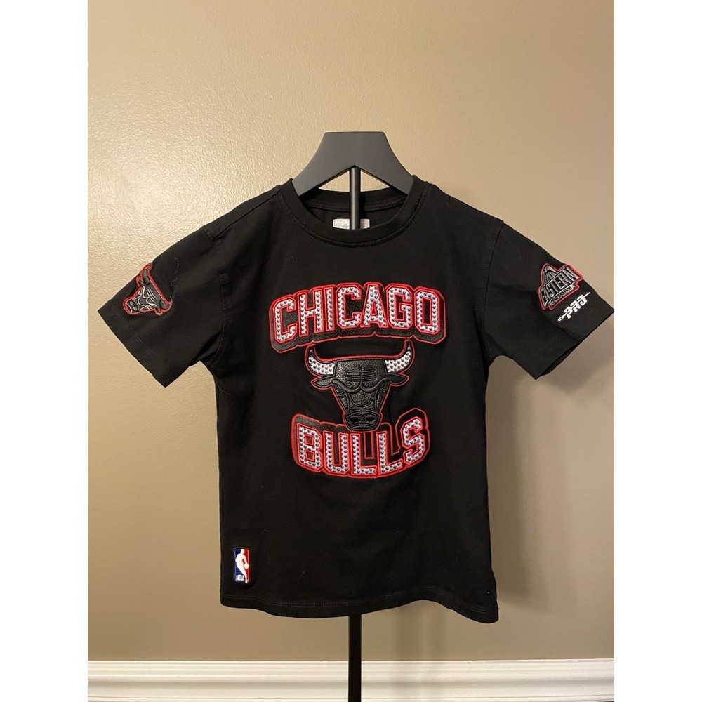 Pro Standard Chicago Bulls NBA Big Kids Black T-Shirt  Size 7 Small